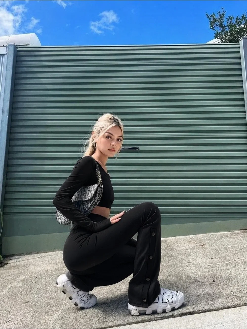 ALO Yoga Airlift High Waist Snap Flare Leggings
